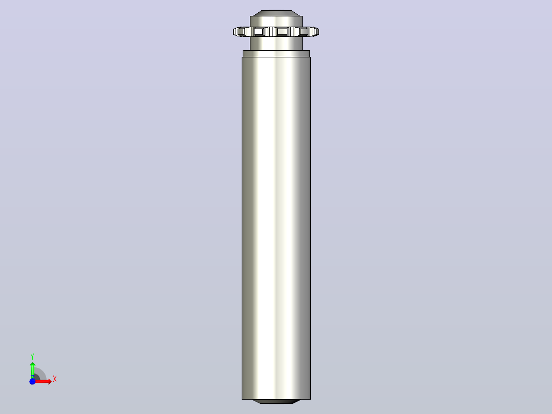 SD1-08B11T-D50X1.5T-AGL283-RL250-C1动力钢制单排齿输送滚筒前视图