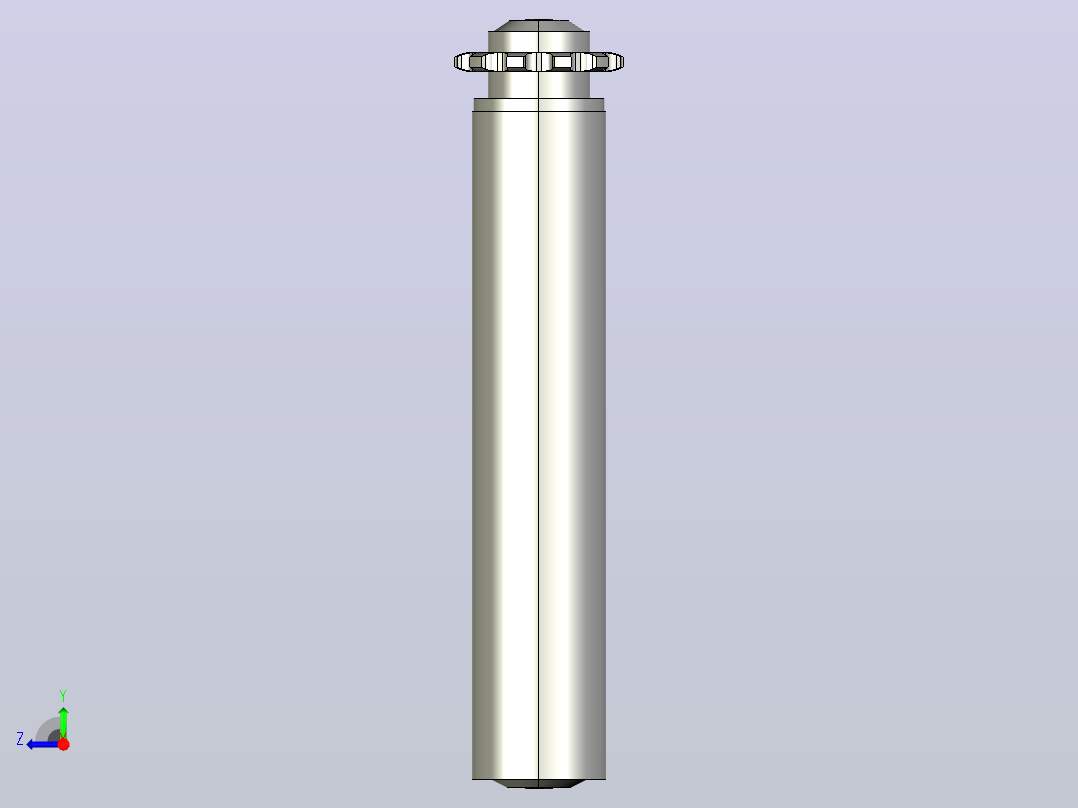 SD1-08B11T-D50X1.5T-AGL283-RL250-C1动力钢制单排齿输送滚筒右视图
