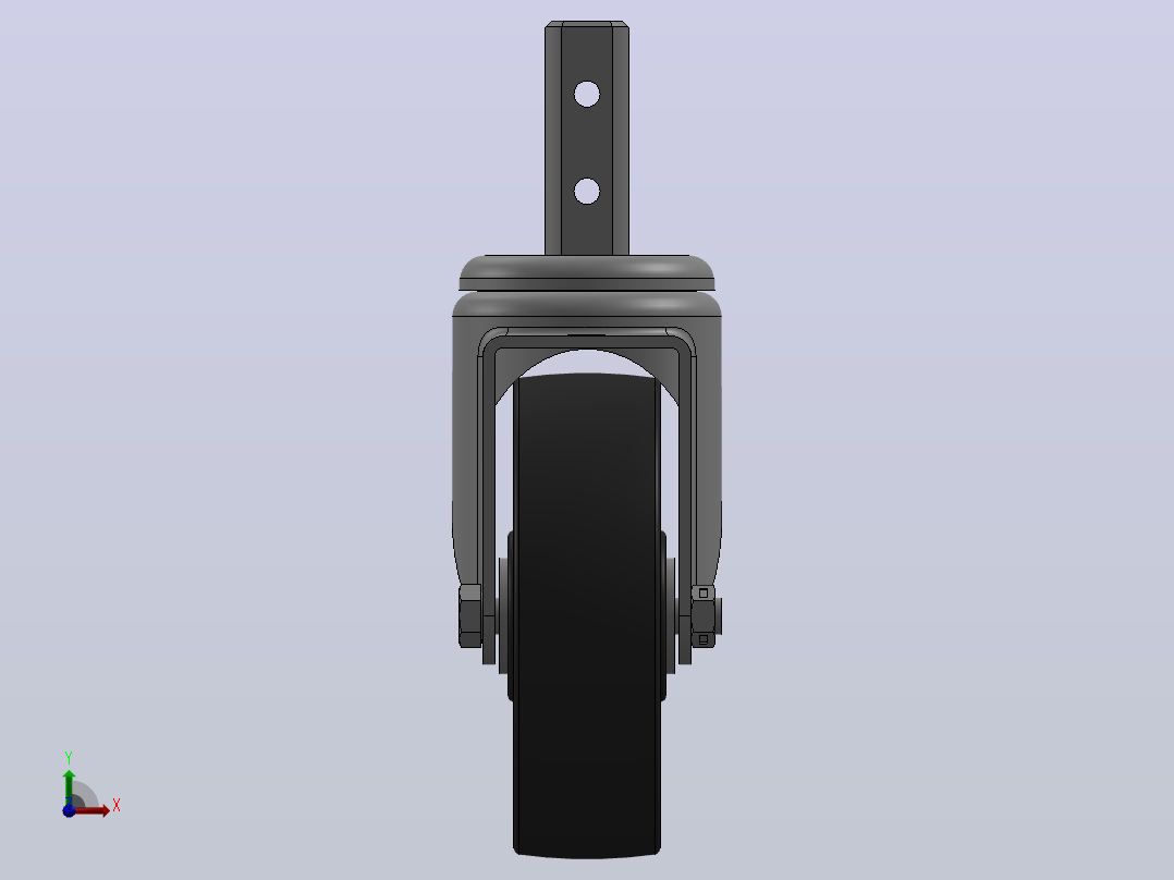 脚轮Colson-3_00514_809 2 1_2 LG X 7_8 SQUARE (MTG31)前视图