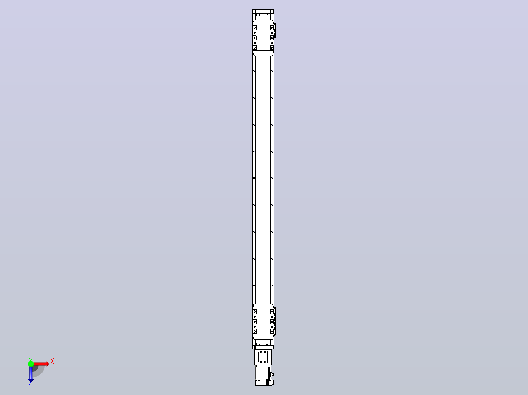 滚珠丝杠线性轴TPA-GCRS-80-1610C-L425-M-M20-N3俯视图