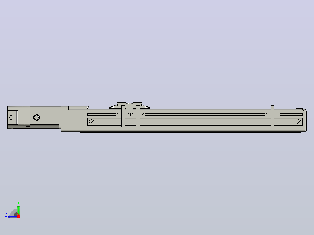 SYS5-250-BC滚珠花健、支撑座、滚珠丝杠、交叉导轨、直线模组.STEP右视图
