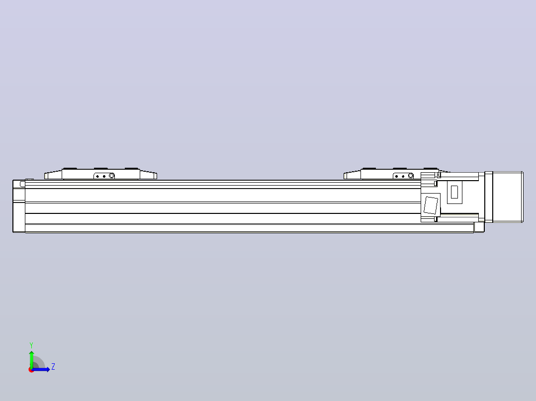 滚珠丝杠线性轴TPA-GCRS-80-1610C-L75-MR-M20-N3左视图