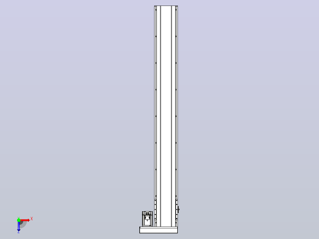 日规模组半封闭丝杆TPA-HNR-175D-2510C-L1400-ML-C-P75-N3俯视图