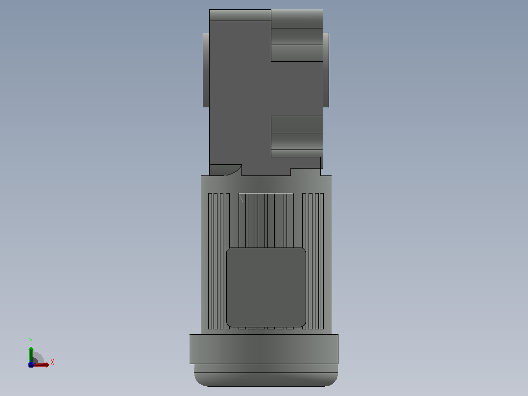 减速电机 ZSF3-25H20-200S三维模型前视图