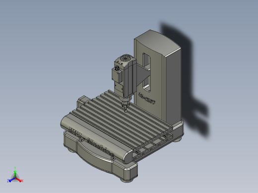 XYZ三轴钻孔机3D模型正等轴测缩略图