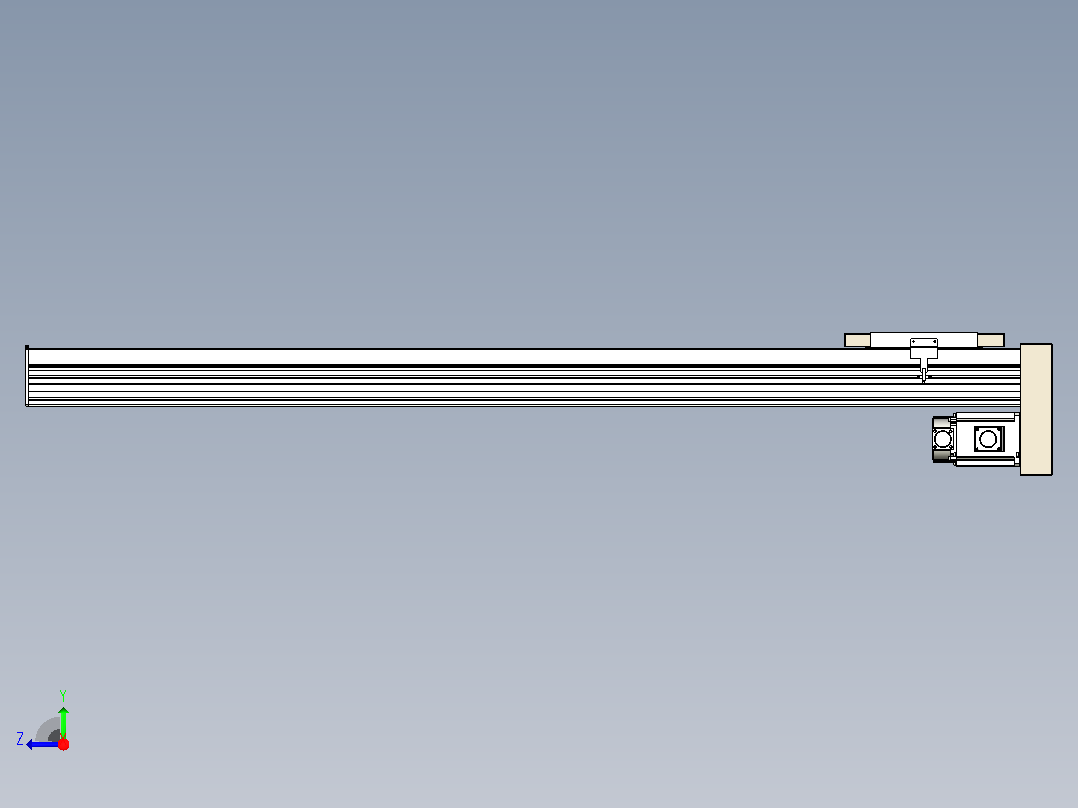 滚珠丝杠直线轴带导轨全封闭TPA-HCR-220D-3210C-L1500-MP-Y-P1K-N3右视图