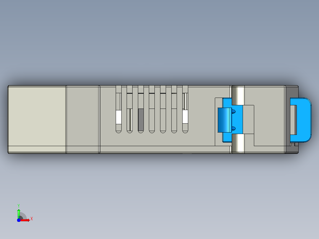 NRT28-32 1P熔断器-底座三维模型202011前视图