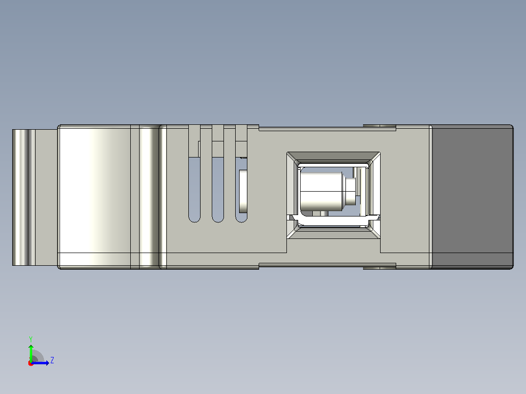 NRT28-32 1P熔断器-底座三维模型202011左视图