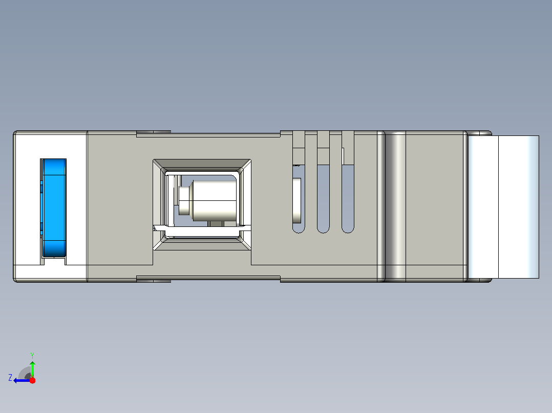 NRT28-32 1P熔断器-底座三维模型202011右视图