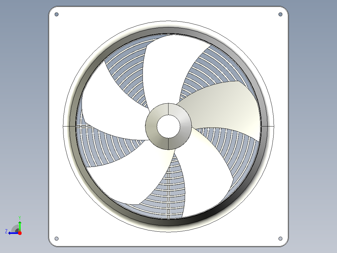 YAQ560[YAQ560-4A(E)]面板风机右视图