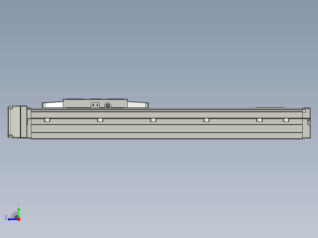 TH12-L300-B5-BL轨道内嵌式模组滑台右视图