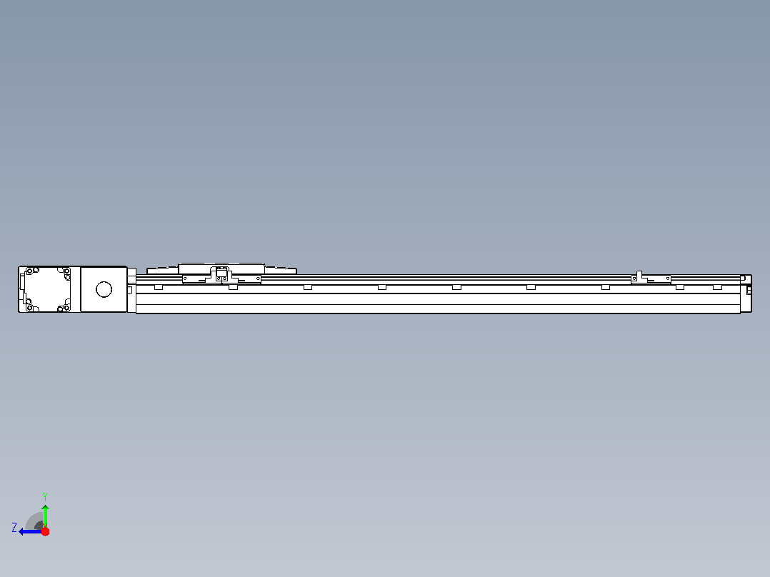 机器人皮带驱动直线轴TPA-GCB-120-P70-L550-QL-M20-N3右视图