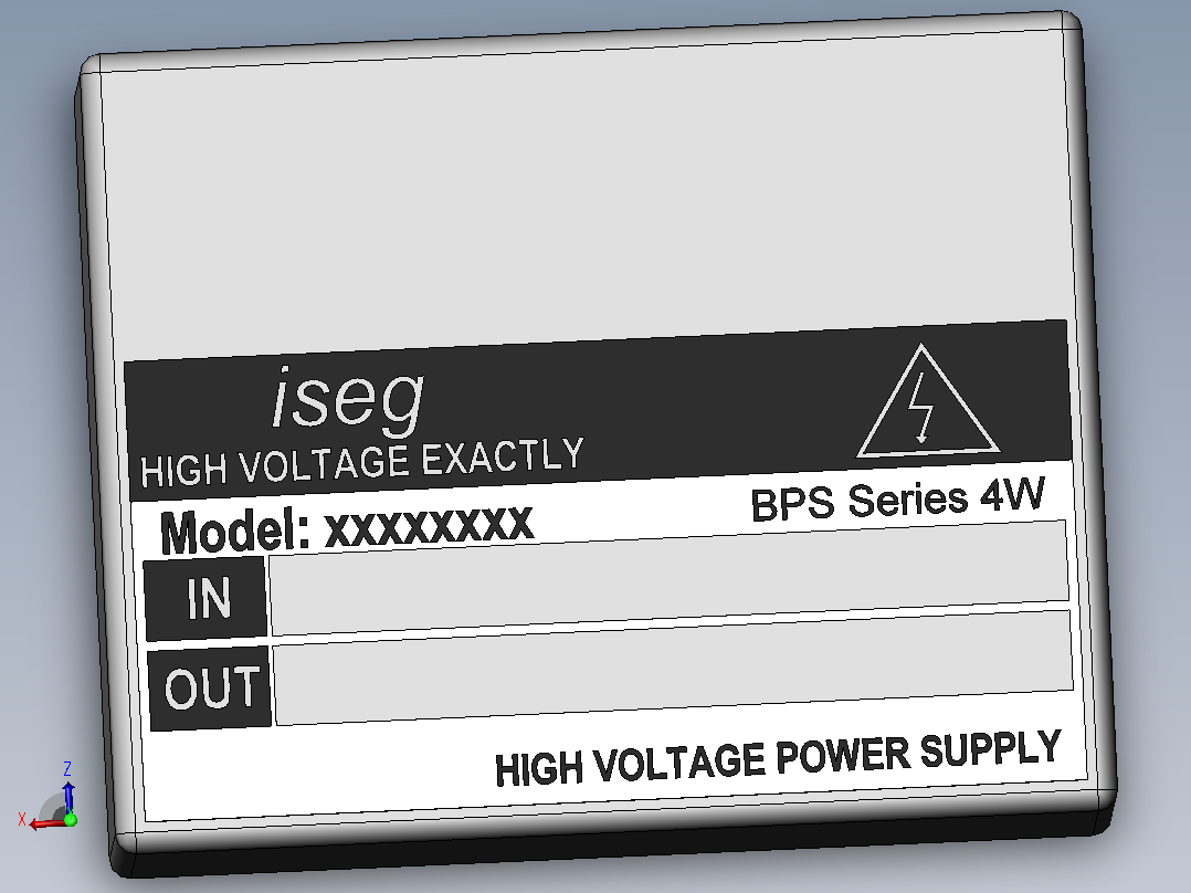 高压转换器模块ISEG BPS 4W.SLDPRT主视图