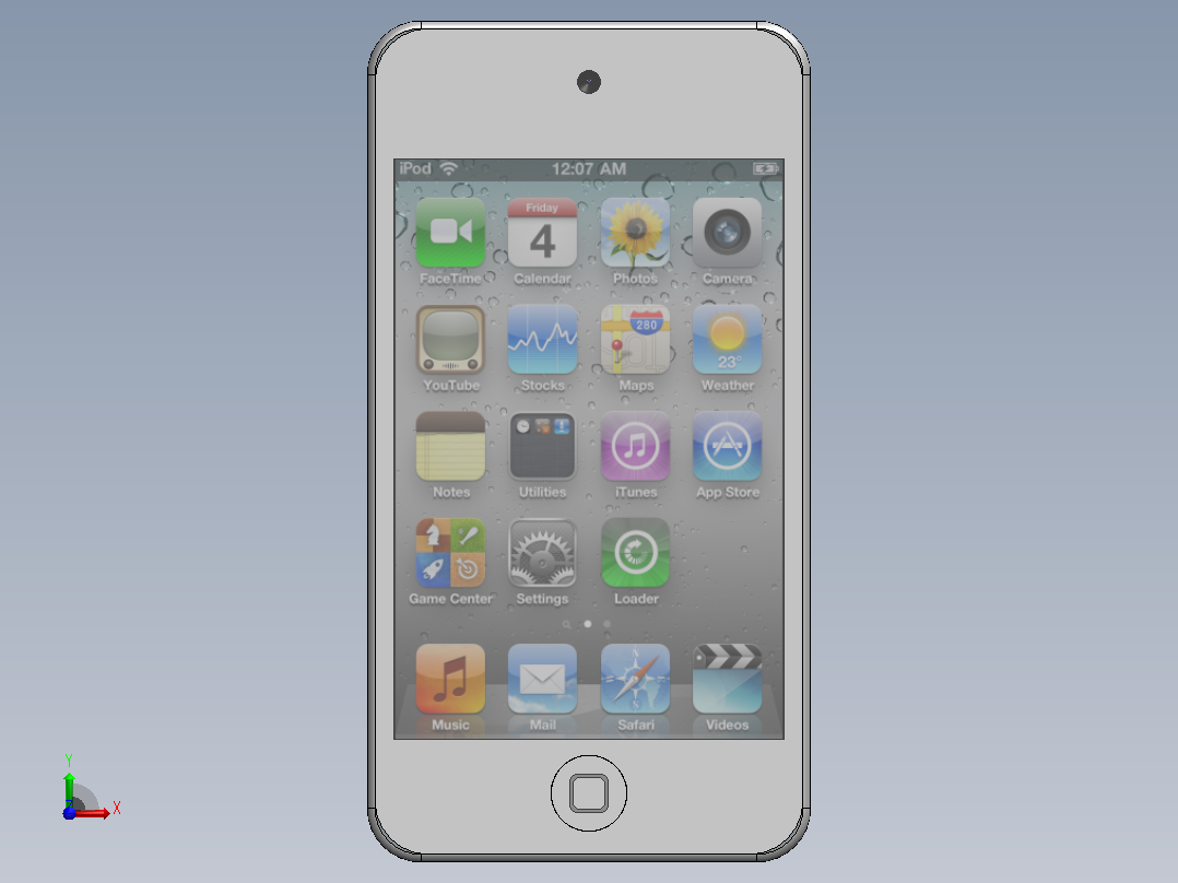 苹果iPod Touch -银色前视图