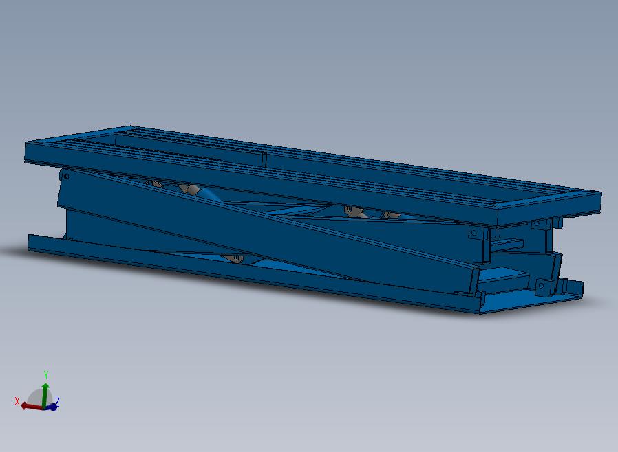 普通四缸液压升降台3D模型图纸 Solidworks设计 附STEP格式