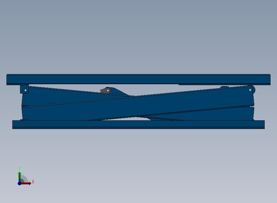 普通四缸液压升降台3D模型图纸 Solidworks设计 附STEP格式前视图