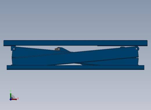 普通四缸液压升降台3D模型图纸 Solidworks设计 附STEP格式前视缩略图