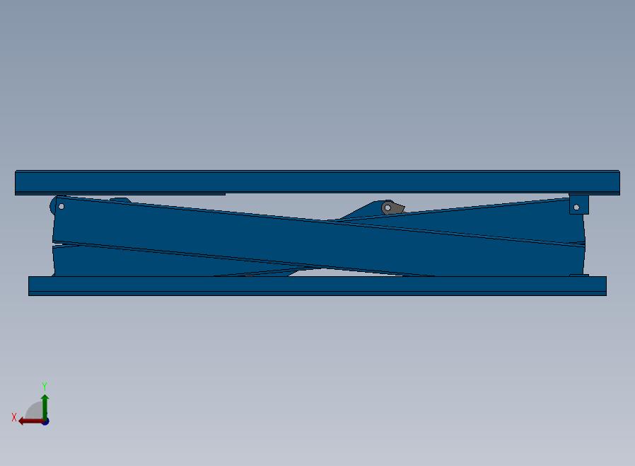 普通四缸液压升降台3D模型图纸 Solidworks设计 附STEP格式后视图