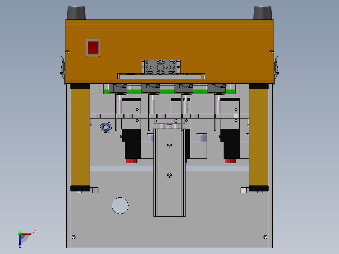 自动化拼板测试治具sw17可编辑俯视图