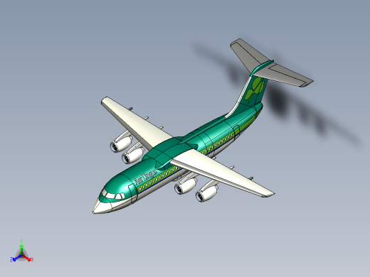 喷气式短程运输机正等轴测缩略图