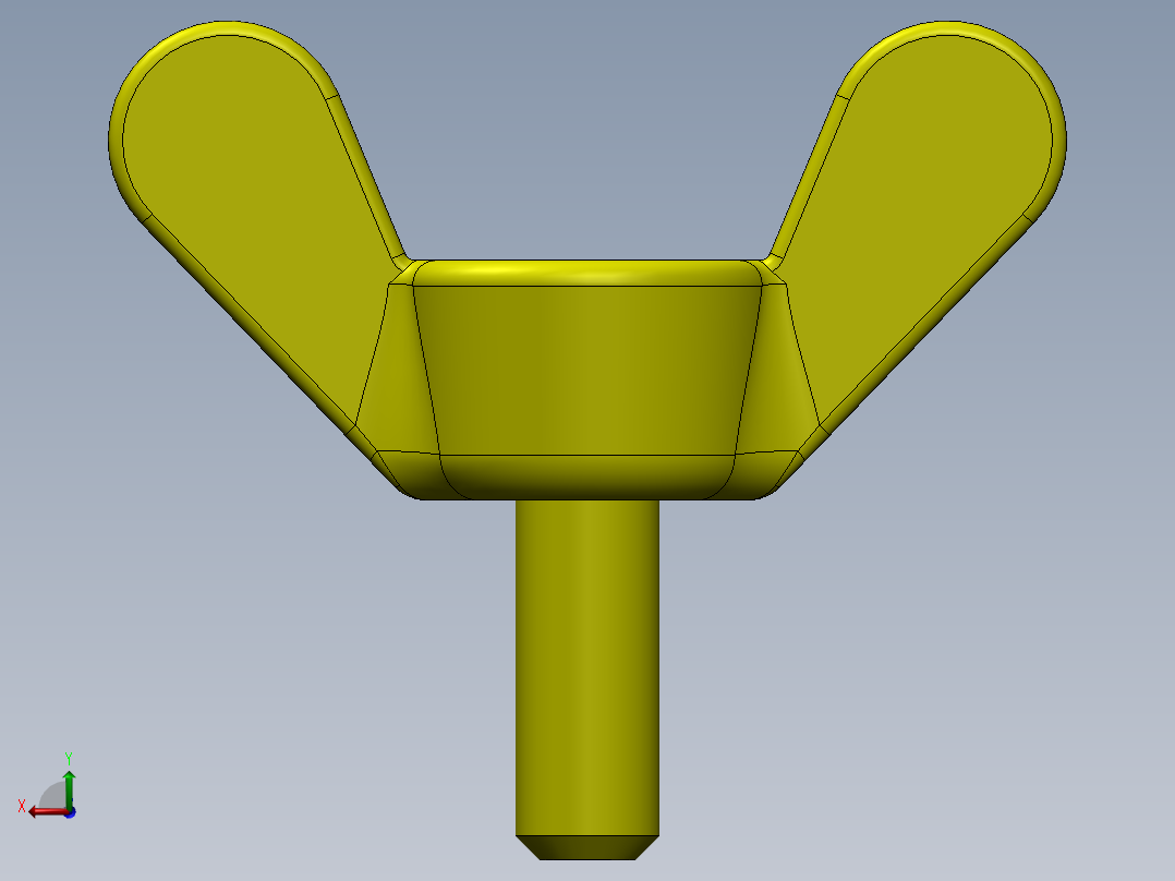 M6蝶形螺丝后视图