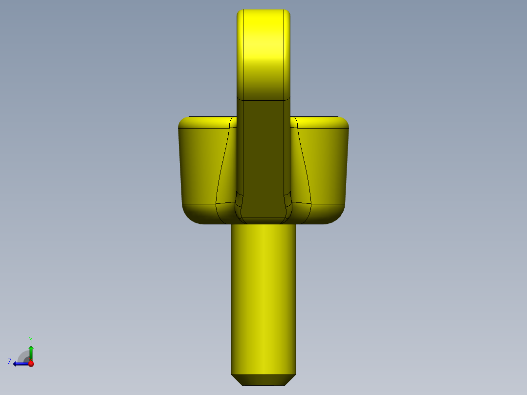M6蝶形螺丝右视图