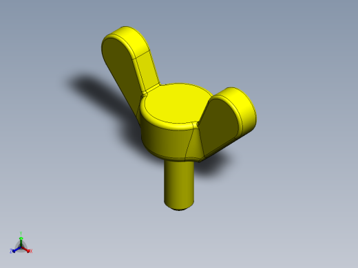 M6蝶形螺丝正等轴测缩略图