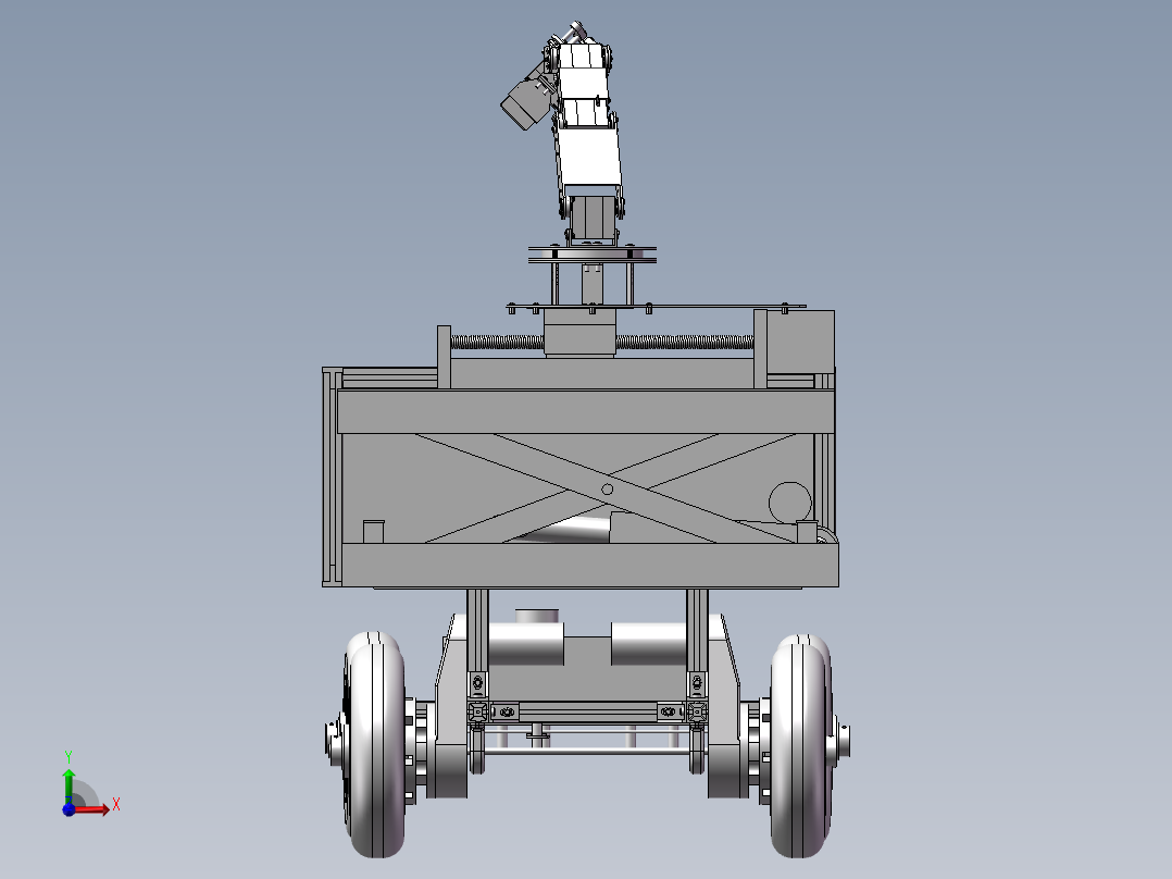 茄子采摘机前视图