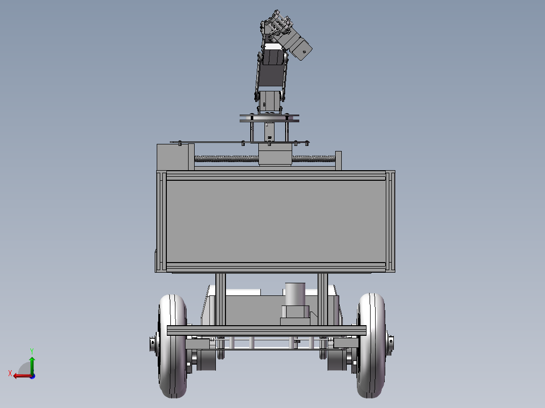 茄子采摘机后视图