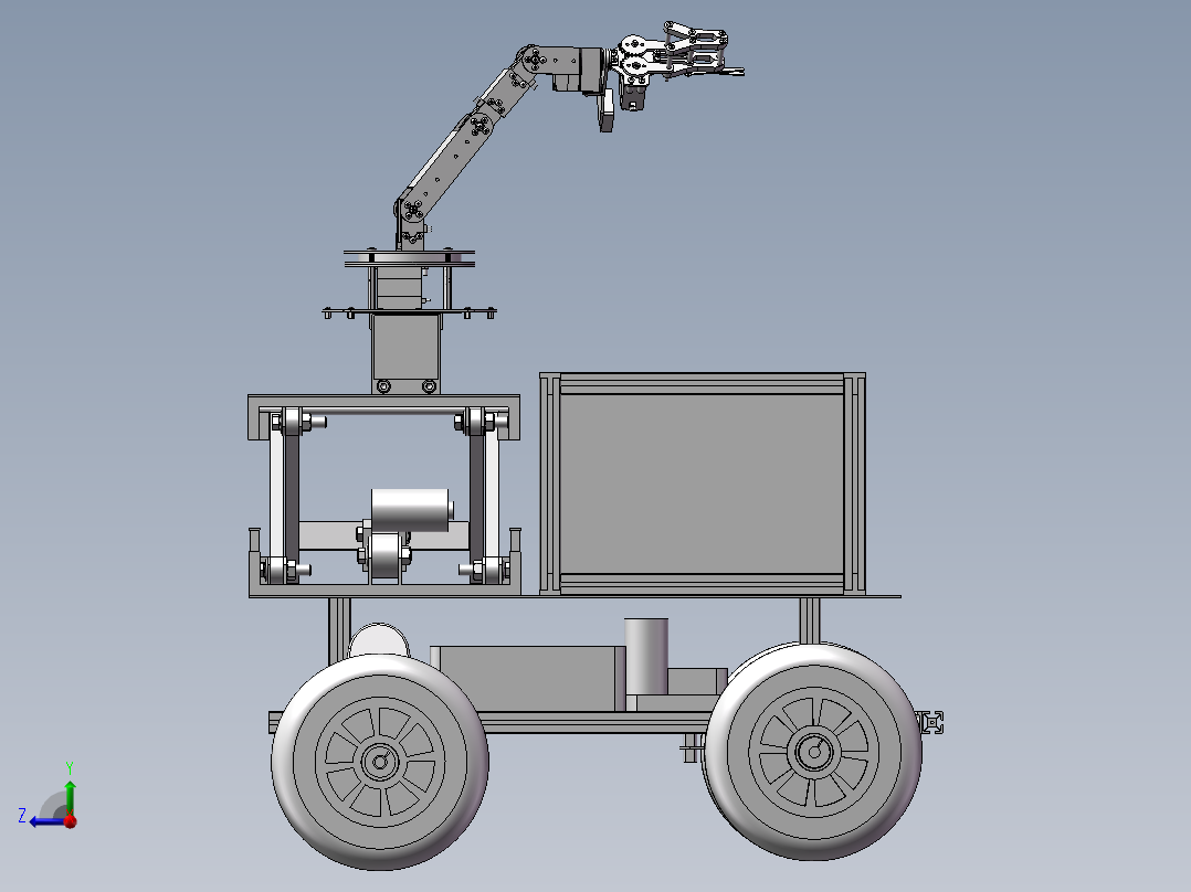 茄子采摘机右视图
