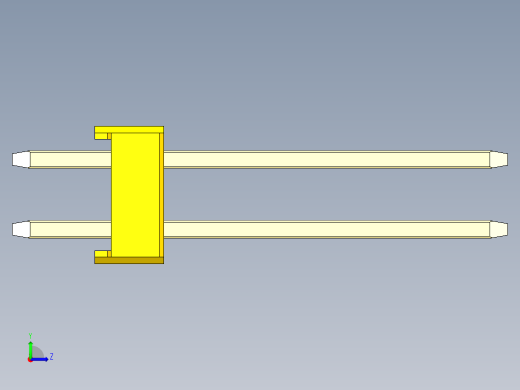 彩色公头100mil（2.54mm）系列-DS1021_yellow_2x11p_100mil_Type5_rev1.0左视缩略图