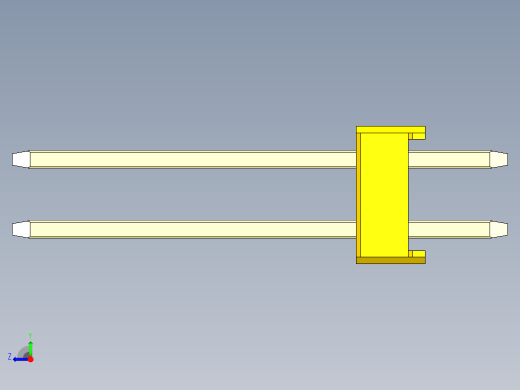 彩色公头100mil（2.54mm）系列-DS1021_yellow_2x11p_100mil_Type5_rev1.0右视缩略图
