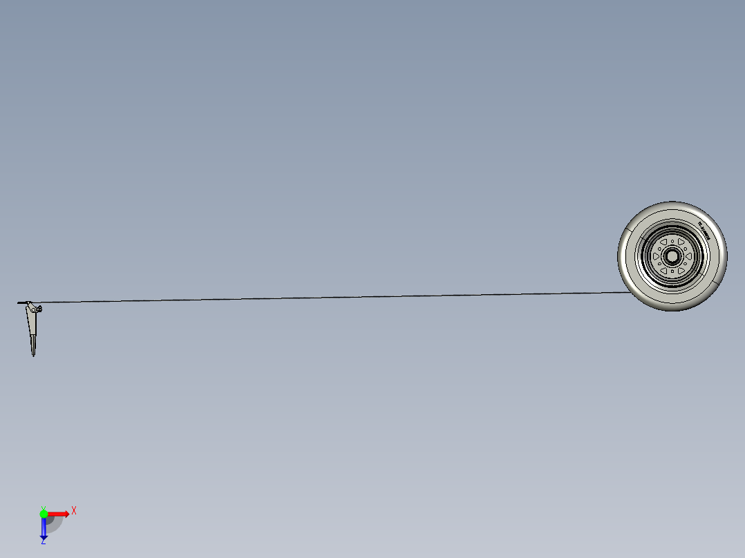 拖车车轴轮胎俯视图