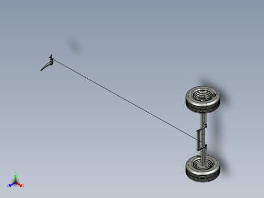拖车车轴轮胎正等轴测缩略图
