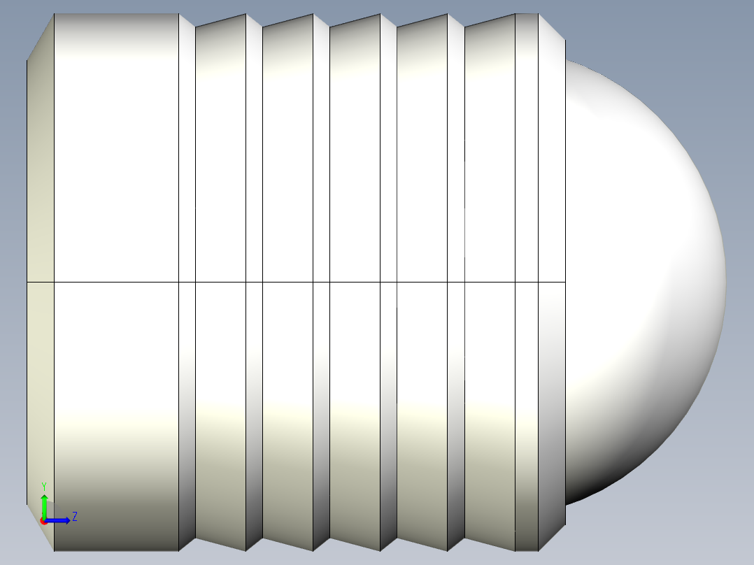 密封栓塞(鋼材)2288.-3D多系列多零件图纸模型左视图