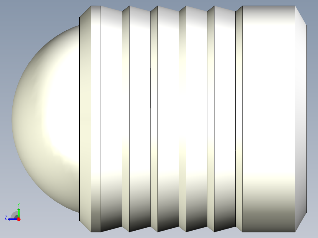 密封栓塞(鋼材)2288.-3D多系列多零件图纸模型右视图