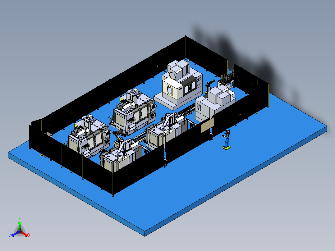 料仓供料的机加工工作站
