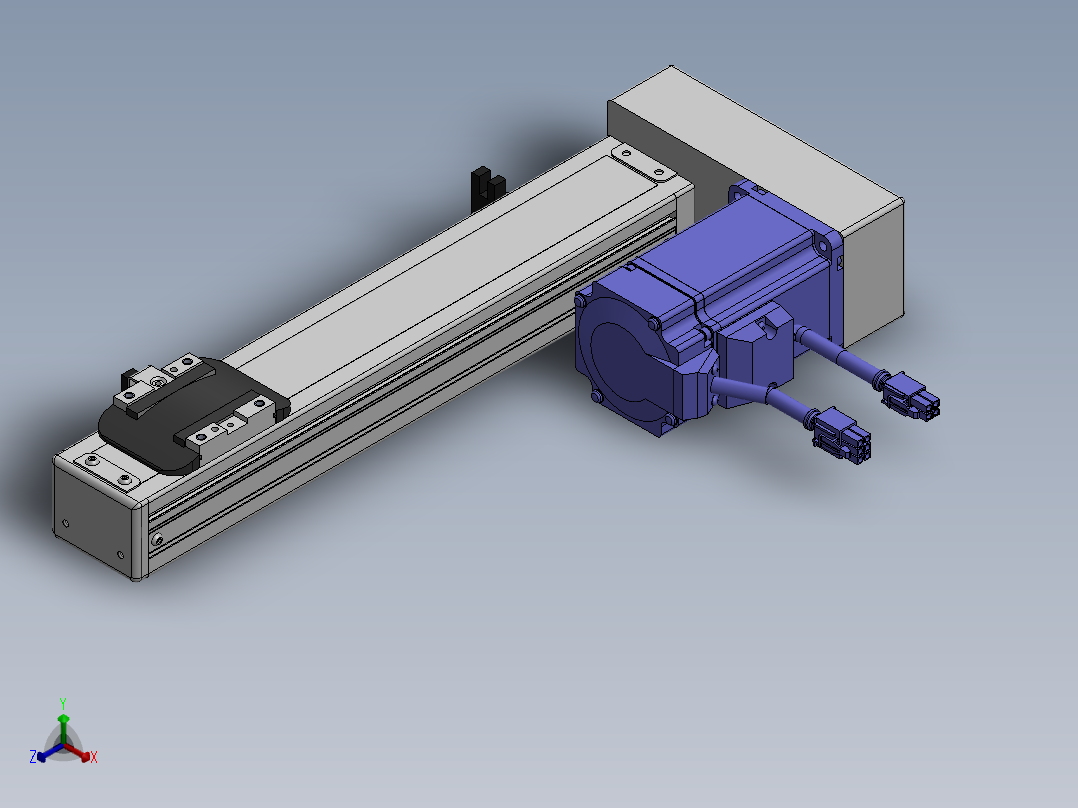 精密模组MY50-T10-200-BR-P20B-C4-C正等轴测图