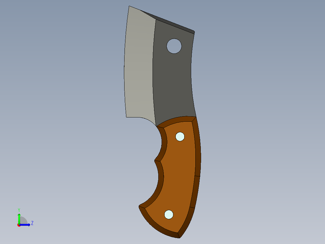 迷你切肉刀左视图