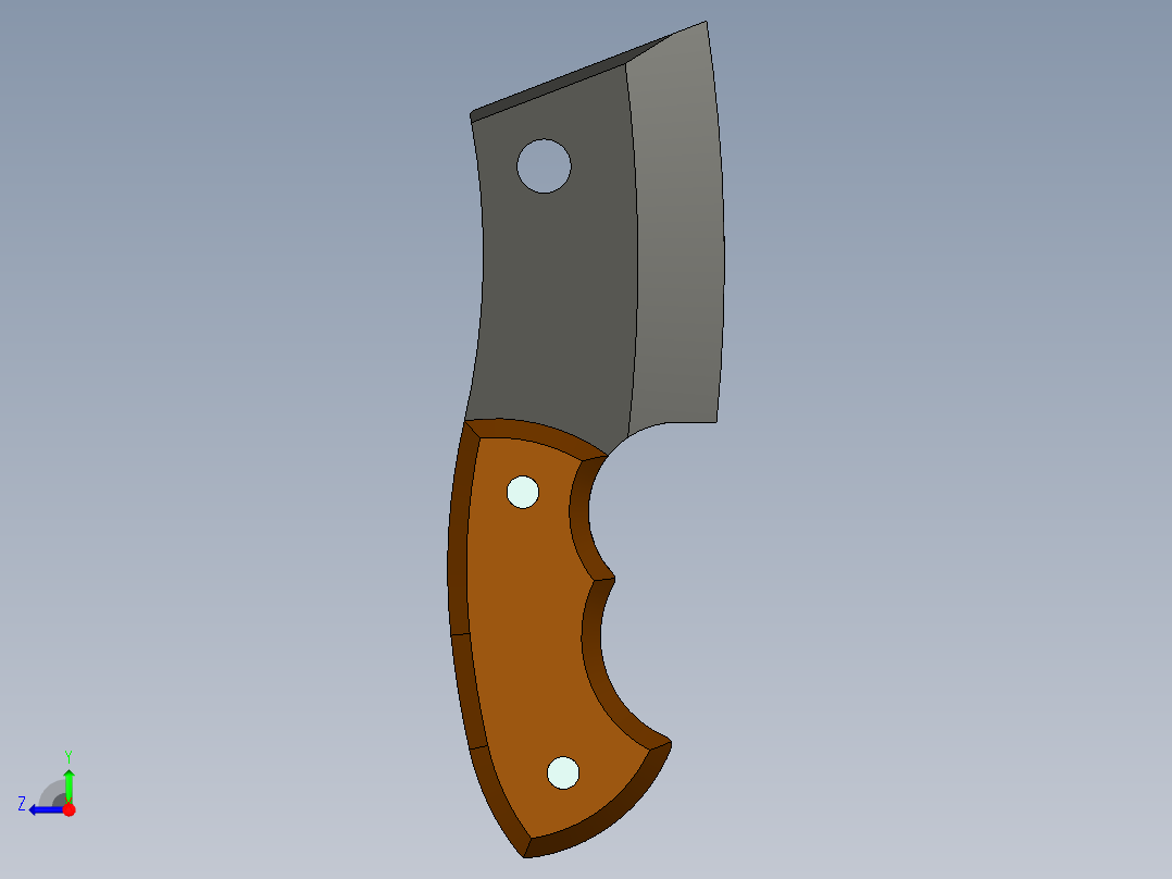 迷你切肉刀右视图