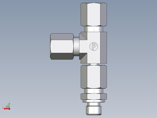 卡套式工业通用硬管接头EO_Assembled_adjustable_standpipe_run_tee_EVL06LR71后视缩略图
