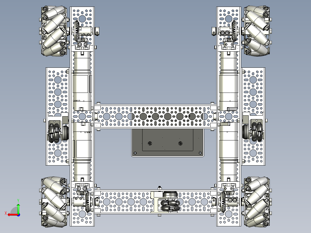 goBILDA Strafer麦克纳姆轮小车底盘模型后视图