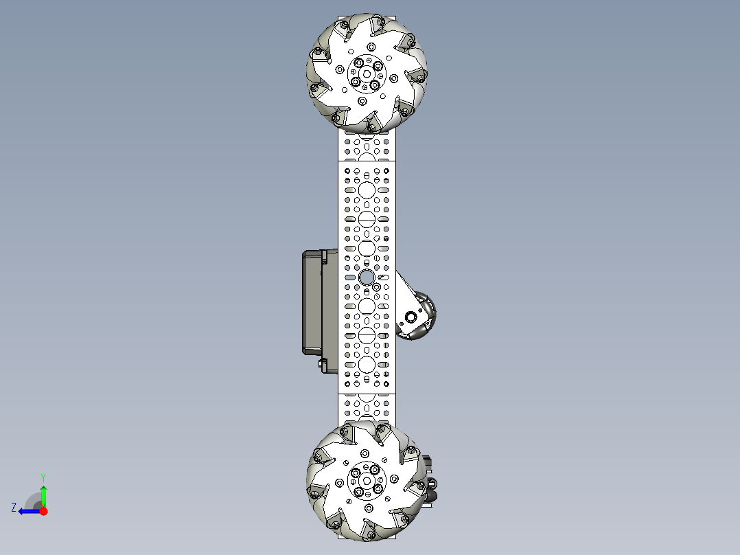 goBILDA Strafer麦克纳姆轮小车底盘模型右视图