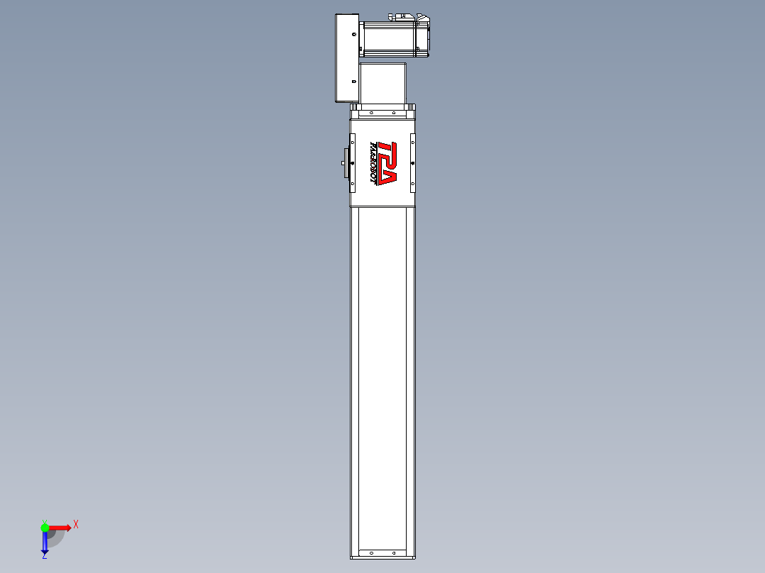 同步带全封闭直线模组TPA-HCB-110D-90-L550-MR-Y-P40-N3俯视图