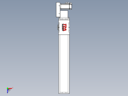 同步带全封闭直线模组TPA-HCB-110D-90-L550-MR-Y-P40-N3俯视缩略图