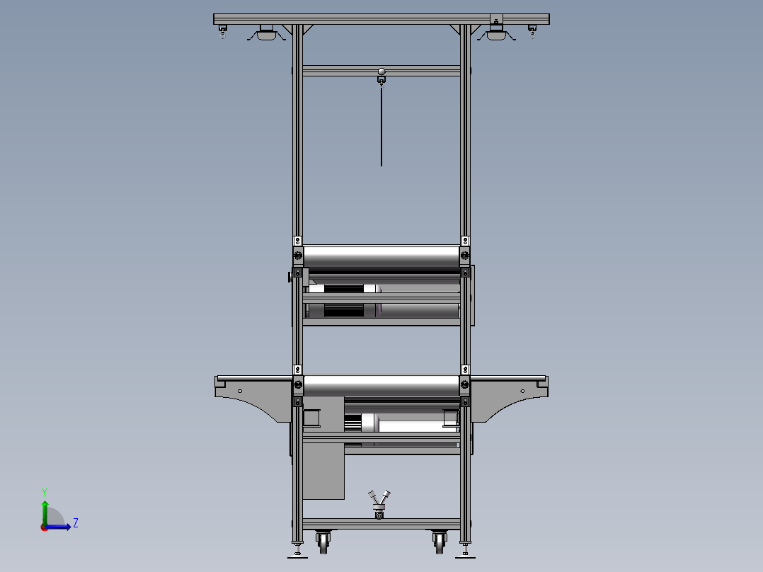 3M双层皮带线 3D图纸非标自动化机械三维左视图