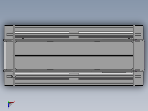 3M双层皮带线 3D图纸非标自动化机械三维俯视缩略图
