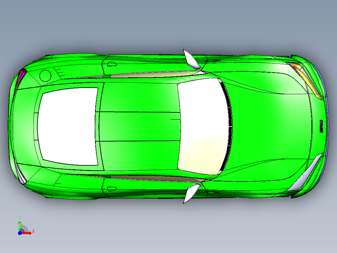 ZZ1超跑汽车前视图