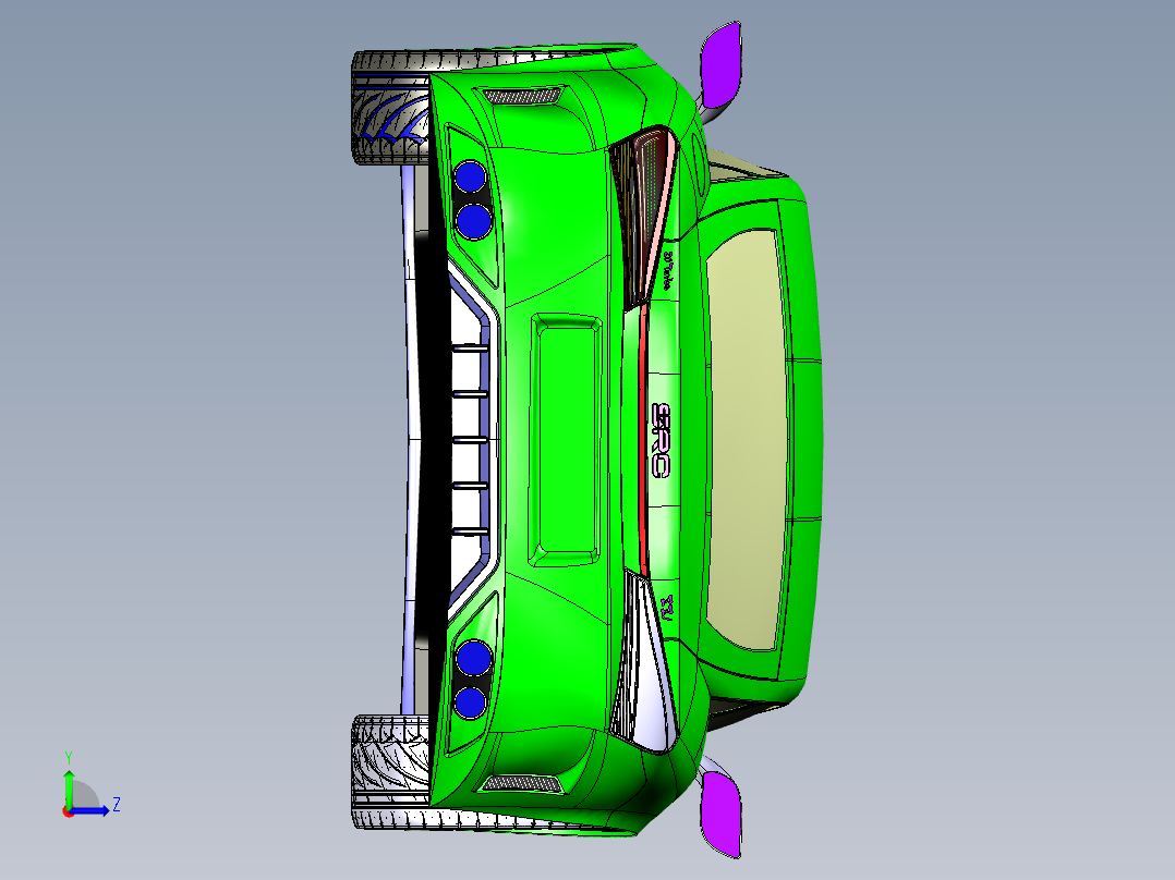ZZ1超跑汽车左视图