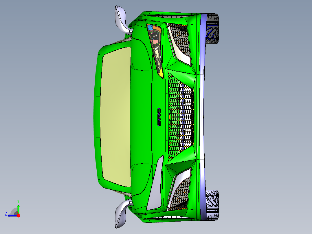 ZZ1超跑汽车右视图